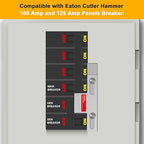 Generator Interlock Kit Compatible with Eaton Cutler Hammer 100 Amp and 125 Amp Panels Breaker,for Safe Usage of Portable Power During Outage,Professional and Interlock Kit (1)