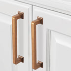 COTYKILEY 10 Pack 5Inch(128mm) Antique Brass Kitchen Cabinet Handles Cabinet Pulls Vintage Drawer Pulls Aged Gold Bronze Kitchen Cabinet Hardware Kitchen Handles Drawer Pulls Dresser Handles