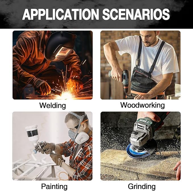 6200 Half Face Respirator Mask with Filters, Gas Mask Ideal for Painting, Woodworking, Sanding, Spraying