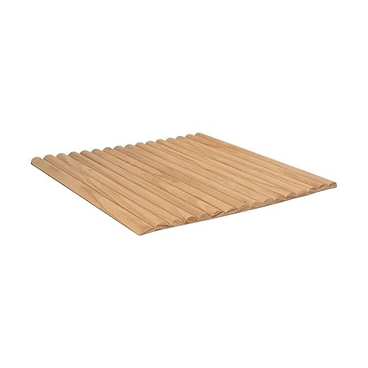 1' x 4' Solid Paintable Pine Flexible Tambour Sheet with 3/4" Half Round Slats, Unfinished & Flexible, Bamboo Fiber Reinforced Backer