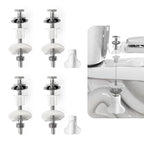 4Pcs Toilet Lid Accessories for Top Mount Toilet Seats, SUS304 Stainless Steel Toilet Seat Hinge Screws, Easy Installation, Secure Fit Most Toilet Seat (MFL05)