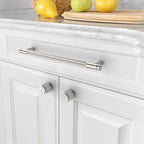 Amerdeco 10 Pack Brushed Satin Nickel Knurled Cabinet Pulls 7.55 Inch Center to Center Kitchen Cabinet Handles for Drawer Dresser, Cupboard and Wardrobe ZH0031