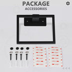 LANC Hand Towel Holder for Bathroom Wall Mount Matte Black Square Self Adhesive Hand Towel Rings for Bathroom Hardware Accessories Kitchen Toilet Stainless Steel Towel Hanger Racks, A8396MB