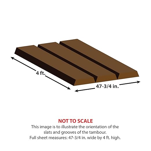 4ft x 4ft Unfinished White Oak Veneer Flexible Tambour Wall Panel with 3/4" 30-Degree Groove Slats, Flexible & Customizable