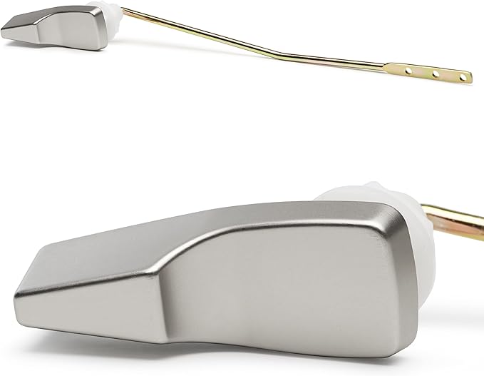 Qualihome Mansfield Toilet Handle Replacement, Front Mount Toilet Tank Lever Flush Handle (Nickel)