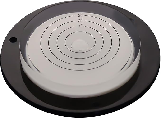 JYK 80x12mm Large Bubble Spirit Level with Screws Mounted,Domed Shape Multi-Directional Round Bubble Spirit Levels Measuring Tools