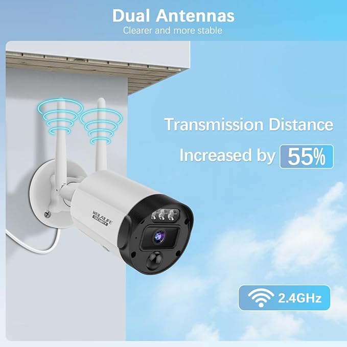 【All-in-One Security System】 Outdoor Wireless Security Camera System, Home Video Surveillance & Security Cameras Systems, WiFi Video Surveillance