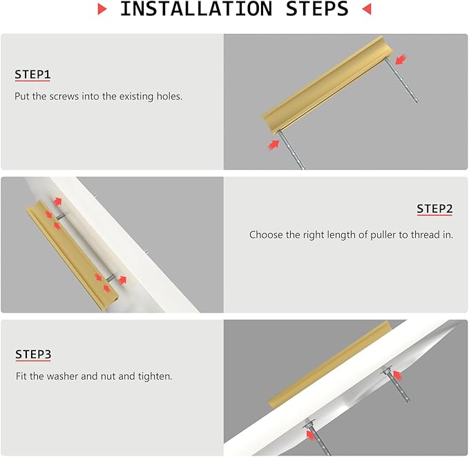 homdiy 25 Pack Adjustable Brushed Brass Cabinet Pulls 2" to 8.8" (51-224mm) Adjustable Hole Distance Drawer Pulls