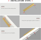 homdiy 10 Pack Adjustable Brushed Brass Cabinet Pulls 2" to 8.8" (51-224mm) Adjustable Hole Distance Drawer Pulls