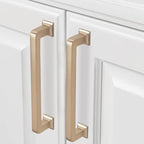 COTYKILEY 10 Pack 6-1/4 Inch(160mm) Champagne Bronze Cabinet Handles Champagne Kitchen Cabinet Pulls Cabinet Door Handles Kitchen Cabinet Hardware Cupboard Drawer Pulls Dresser Handles
