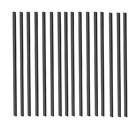 50 Pack Deck Balusters 26"x 1" Staircase Baluster, Diameter Black Metal Deck Spindle and Stairs Railing,Hollow Round Black Deck Balusters for Deck Railing Porch