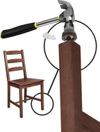 GorillaFelt Chair Leg Floor Protectors/Felt Chair Glides (Set of 16) Tap-On Felt Furniture Pads Guaranteed to Stay On, 1 Inch Round Chair Sliders