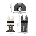 VEVOR 50 PCS Oscillating Saw Blades, Universal Quick Release Oscillating Saw Blades, Multitool Tool Blades for Wood Plastic Metal Nails, Compatible with Milwaukee Dewalt Dremel Fein Worx Bosch Makita