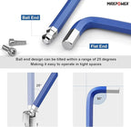 MAXPOWER 18-Piece Hex Key Allen Wrench Set, Hex Key Set SAE & Metric Extra Long Arm Ball End Set with T-Handle