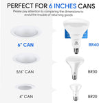 Energetic BR40 LED Indoor Flood Light Bulbs, Dimmable, 5000K Daylight, 110W Equivalent, 1600LM, E26 Base, Recessed Can Light, High Lumen, Flicker Free, UL Listed, 10 Pack