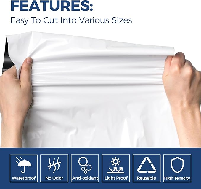 ALORAIR 10 mil Vapor Barrier for Crawl Space – 10' x 65' Heavy-Duty Plastic Sheeting – Black/White Panda Film – Crawlspace Encapsulation, Ground Cover, Drop Cloth – Commercial & Residential Use