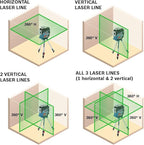 BOSCH GLL3-330CG 200 Ft 12V Max Connected 360 Degree Green-Beam Laser, Includes 2.0 Ah 12V Max Lithium-Ion Battery & Charger, AA1 Alkaline Battery Adapter, Hard Carrying Case, & Accessories