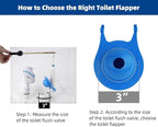3 Inch Toilet Flapper Replacement, Large Premium Toilet Tank Flapper Fit for Gerber, Silicone Stopper Flapper Repair Parts 3 Inch Toilet Flush Valve, Easy to Install