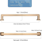 FILTA 7 Inch(177mm) Hole Centers Champagne Bronze Cabinet Pulls(Set of 10),Champagne Cabinet Pulls Zinc Alloy Kitchen Cabinet Handles Cabinet Hardware for Cabinets Cupboard Drawer