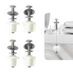 2Pcs Universal Toilet Tank Bolts Nuts, Heavy Duty Toilet Seat Screw Bolt Set, Premium Stainless Steel Hardware with Rubber Washers, Extra Long Nuts Easy Installation (MFL06)