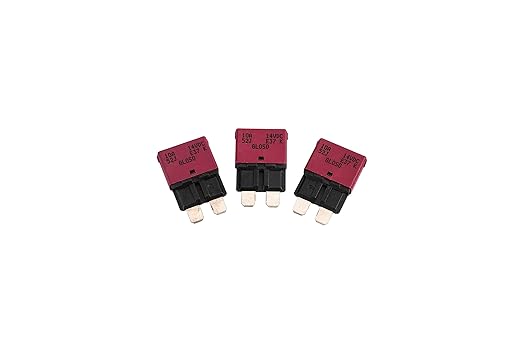 GLOSO E37 Auto (T1) Reset Low Profile ATC/ATO Circuit Breakers - (10A - 3 Pack)