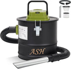 Ash Vacuum Cleaner -2.6 Gallon Fireplace Ash Vac with 800w Powerful Hose Non-Woven Dust Separator | Dry Stove Vacuum for Fireplaces Pellet Grill Wood Stove Fire Pits Green