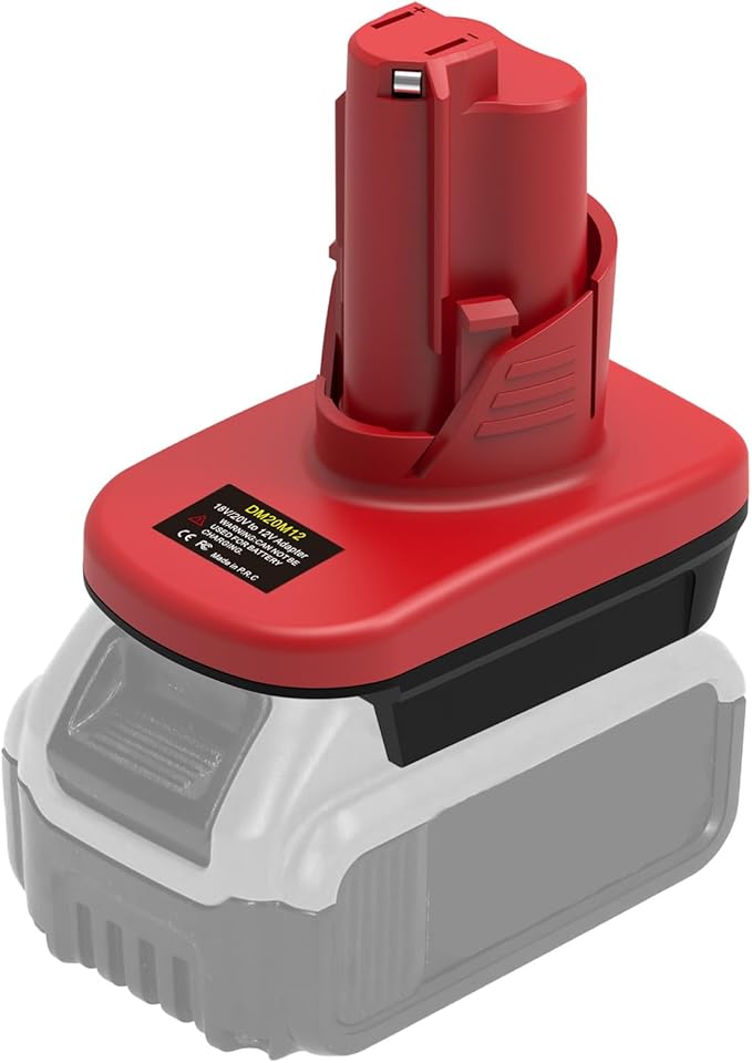 Battery Adapter for Milwaukee 12V M12, for DeWalt 20V & for Milwaukee M18 18V Lithium Battery Convert to for Milwaukee M12 12V Battery, for Milwaukee M12 12V Power Tool