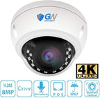 GW Security 32 Channel 8MP UltraHD 4K (3840x2160) Audio & Video Motorized Zoom Smart AI Home NVR Security System - 32 x Dome 8 Megapixel 2.8-8mm 3X Optical Zoom Waterproof Microphone IP PoE Cameras