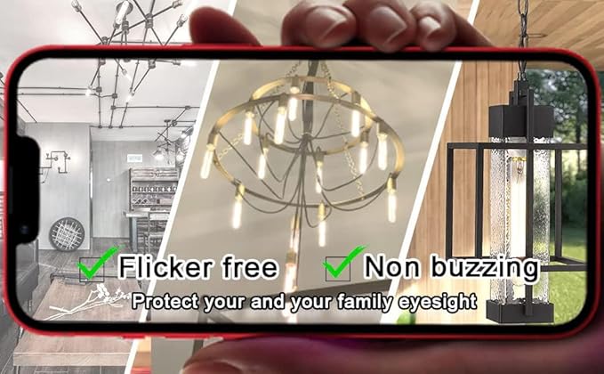 7.3 Inch E26 Led Bulb 6W Dimmable, 5000K Daylight Edison Bulbs 800LM, Equal 80 Watt Tubular T10 T9 Long Clear Glass Light Bulb for Rustic Pendant Industrial Pipe Wall Sconces - 4Pack