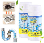 2025 New Sink Drain Cleaner, Sink and Drains Cleaner, Multi-functional Sink and Drains Cleaner Powder Cleaning, Drain Cleaner Foam Cleaner, Powerful Pipe Dredging Agent for Home Kitchen Toilet (2Pcs)