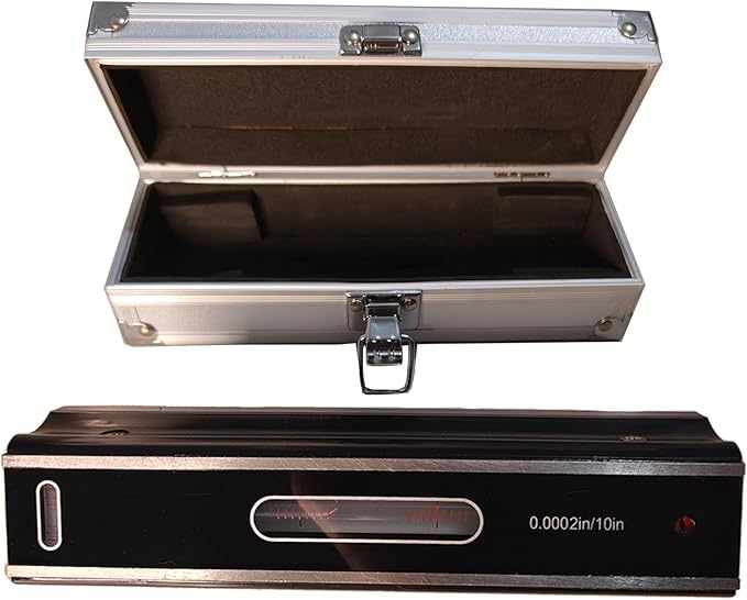 8'' Master Precision Level Metal Box 0.0002"/10" Accuracy Strip Level for Checking Straightness Parallelism Surface of Machine Tools Equipment Check Work of Machinists Toolmaker