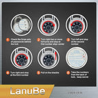 LanuBe Lock Standard Dial Combination Lock, 2 in. Wide, with Different Combinations, Black Turnplate, Pack of 48; Lock for School, Employee, Gym & Sports Locker, Case, Toolbox, and so on
