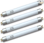 F4T5/D Linear Fluorescent Tube,6" T5 4W Daylight Camping Lantern Bulb,High Output Under Cabinet Bulb,G5 Base 6500K 4Pack