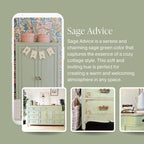 Country Chic All-in-One Chalk Paint for Furniture, Cabinets, Home Decor, Eco-Friendly, Matte Finish, Built-In Primer & Top Coat for Wood, Metal - Sage Advice (sage Green) - 8 oz (237 ml)