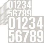 10 Sheets Vinyl House Numbers - 4 inch Waterproof Mailbox Numbers, Self-Adhesive Stickers for Mailbox, Cars, Boats, Windows, Door and Apartments (White, 4 inch)