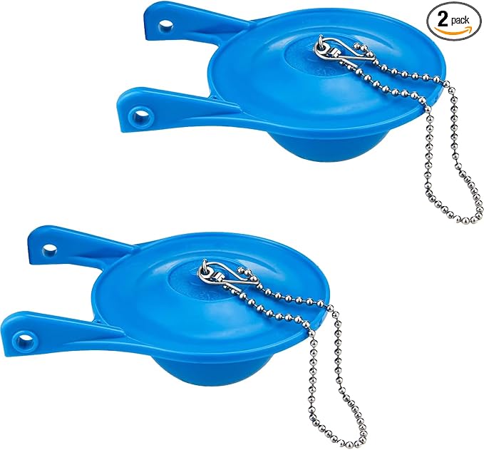 Gerber Toilet Flapper Replacement, 2 Pack 3 inch for Gerber 99-788 with 2 Toilet Handle Chains Lecyco Rubber Water Saving, Easy to Install 2