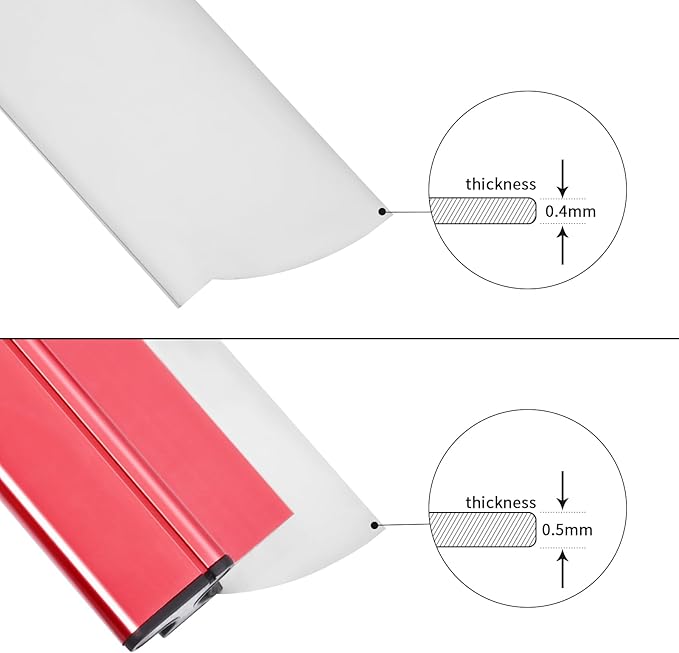 Drywall Skimming Blade Set, Upgraded Thickening 12", 22” & 32" Skimming Blades with Extension Handle,0.5mm&0.4mm Blades, Red