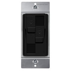TOPGREENER Kalide Dual Load Dimmer Light Switch, Double LED Dimmer Switch, Full Range Dimming, Single Pole, 120VAC, 60Hz, 200W LED/CFL, Neutral Wire Not Required, TGDDS-BK, Black
