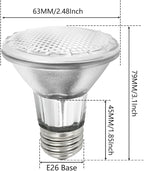 Par20 Bulbs, 6 Pcs 120V 50W Par20 Light Bulbs, E26 Medium Base Long Lasting Life High Output Reflector Flood Lights Replacement Range Hood Light - Warm Light