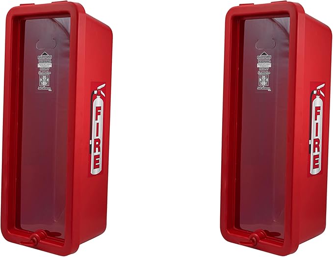 PRO&Family Fire Extinguisher Cabinet 20 lb Fire Extinguisher Box Outdoor Fire Cabinet Mounted Fire Extinguisher Cabinet Fire Extinguisher Cover(2, Red with Pull-Panel, 20 lb)
