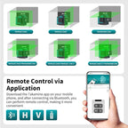 Takamine Laser Level 360 Self Leveling, 3x360° Cross Line Lazer Leveler Tool for Construction and Picture Hanging, 3D 12 Lines Green Laser Level with Rechargeable Lithium Battery, APP Control