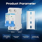 AC Miniature Circuit Breaker, 120V/240V 2 Pole 40 Amp DIN Rail Mount Circuit Breaker, MCB C40 Solar AC Disconnect Switch,Thermal Magnetic Trip