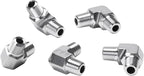90 Degree Street Elbow - 1/8" NPT Male to 1/8" NPT Male Stainless Steel 304 Heavy Duty Forged Barstock Street Elbow Adapter Pipe Fitting (pack of 5)