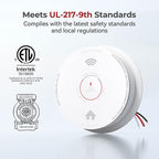 Siterlink Hardwired Smoke Detector Carbon Monoxide Detector Combo 10 Year Battery up, UL 217-9th Conforming, Interconnected Smoke & CO Alarm with Bilingual Voice Alerts, 1 Pack