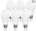 GoodBulb LED A19 Light Bulbs | 9 Watt (60 Watt Equivalent) | E26 Base | Cool White 4000K | EcoSmart Lights | High Output 825 Lumens | 6 Pack