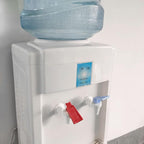 Water Cooler Faucet 2PCS White Plastic Water Cooler Spigots Reusable Spigot Spout Leak Proof Water Beverage Lever Pour Valve Water Crock Water Tap Blue and Red (Red Safety Lock)