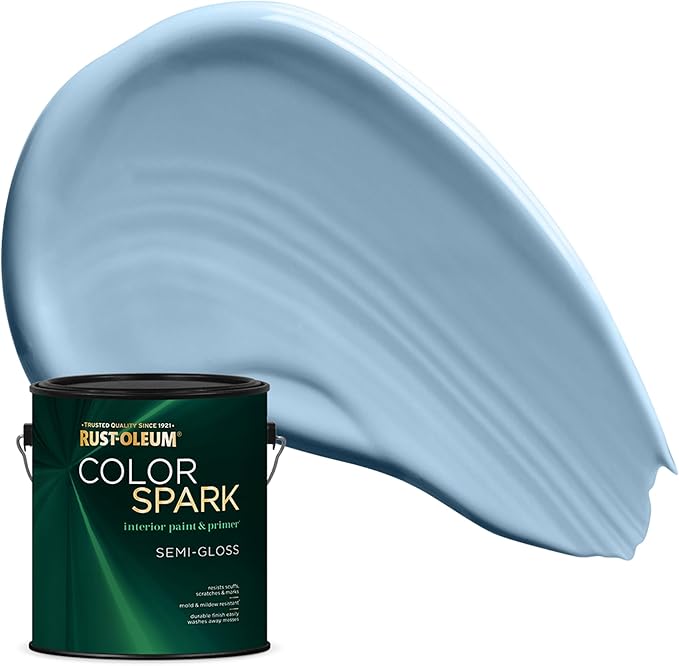 Rust-Oleum Color Spark Interior Paint and Primer in One, Semi-Gloss, Glass Slipper, 1 Gallon