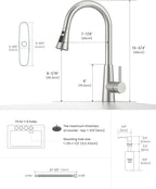 APPASO Touchless Kitchen Faucet with Soap Dispenser Brushed Nickel, Side Motion Sensor Kitchen Faucet, Single Hanle 3-Mode Hands-Free Faucet for Kitchen Sink
