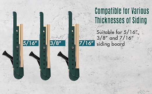 Upgraded Siding Installation Tools for 5/16-Inch, 3/8-Inch, 7/16-Inch Fiber Cement Lap Siding - Gauge With Adjustable Reveals, Polycarbonate Body, 2 Packs