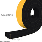 Weather Stripping Door Seal Strip, Adhesive Foam Insulation Tape for Doors and Windows, Closed Cell Weather Stripping for Door Frame, SoundProof Weatherproof Dustproof(2 in x 1 in x 6.5Ft